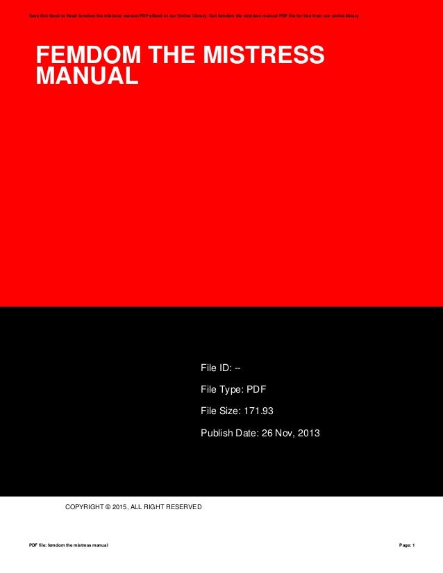 femdom instruction manual Femdom instruction manual